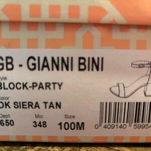 Gianni Bini Siera Tan small heel sandals . Size 10. Gently worn twice.